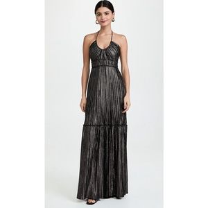 A.L.C. Cecilia Shirred Metallic Maxi Dress